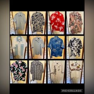 Lot of 12 men's Hawaiian shirts L-Xl